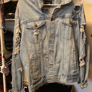 Ripped jean jacket